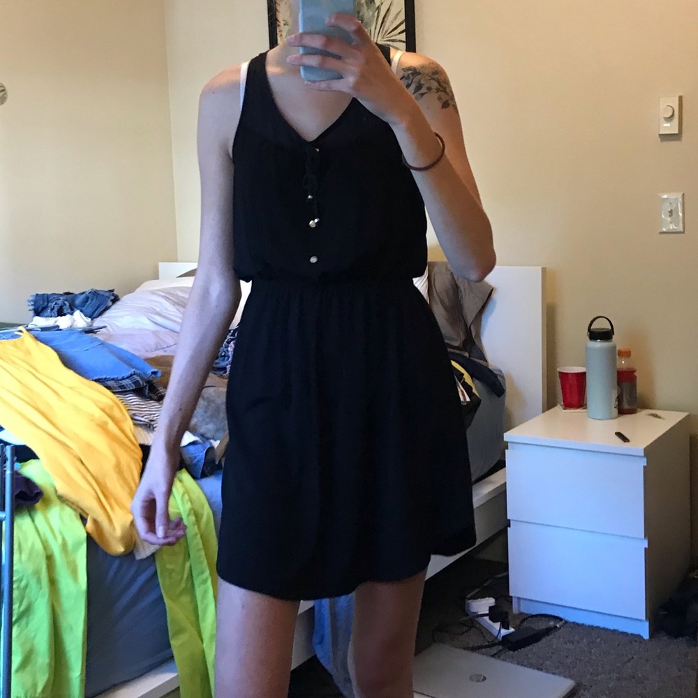 Black mini dress
